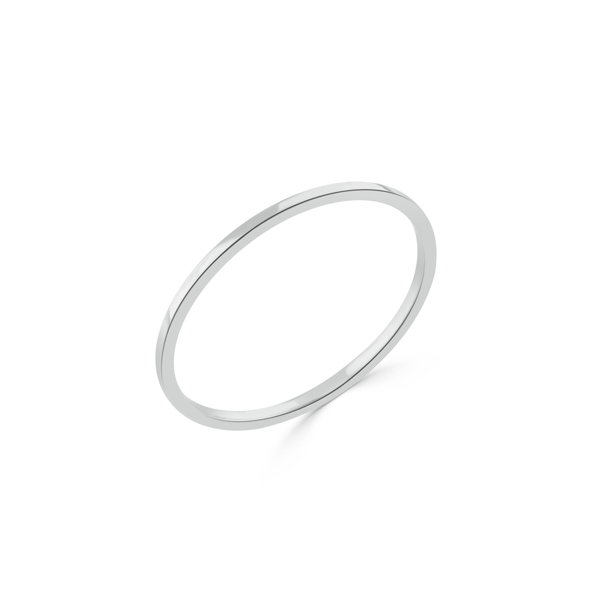 Silver flat ring