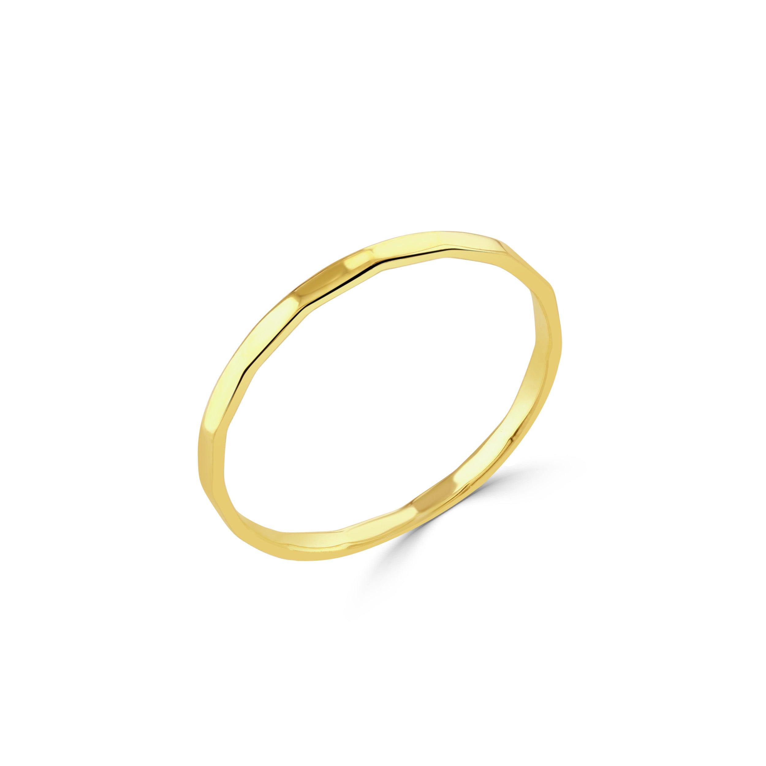 Gold Hammered Ring