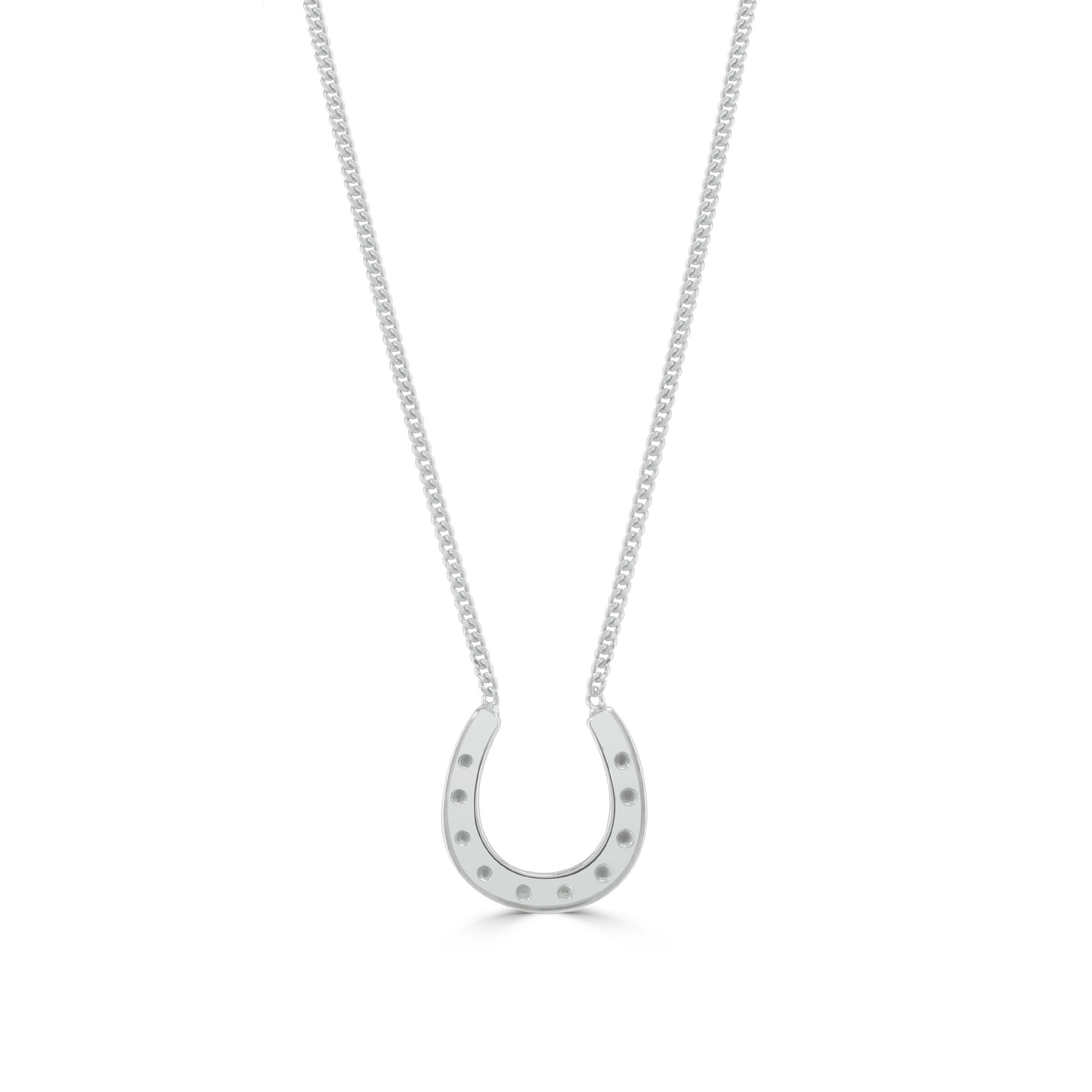 Silver Lucky Horseshoe Necklace