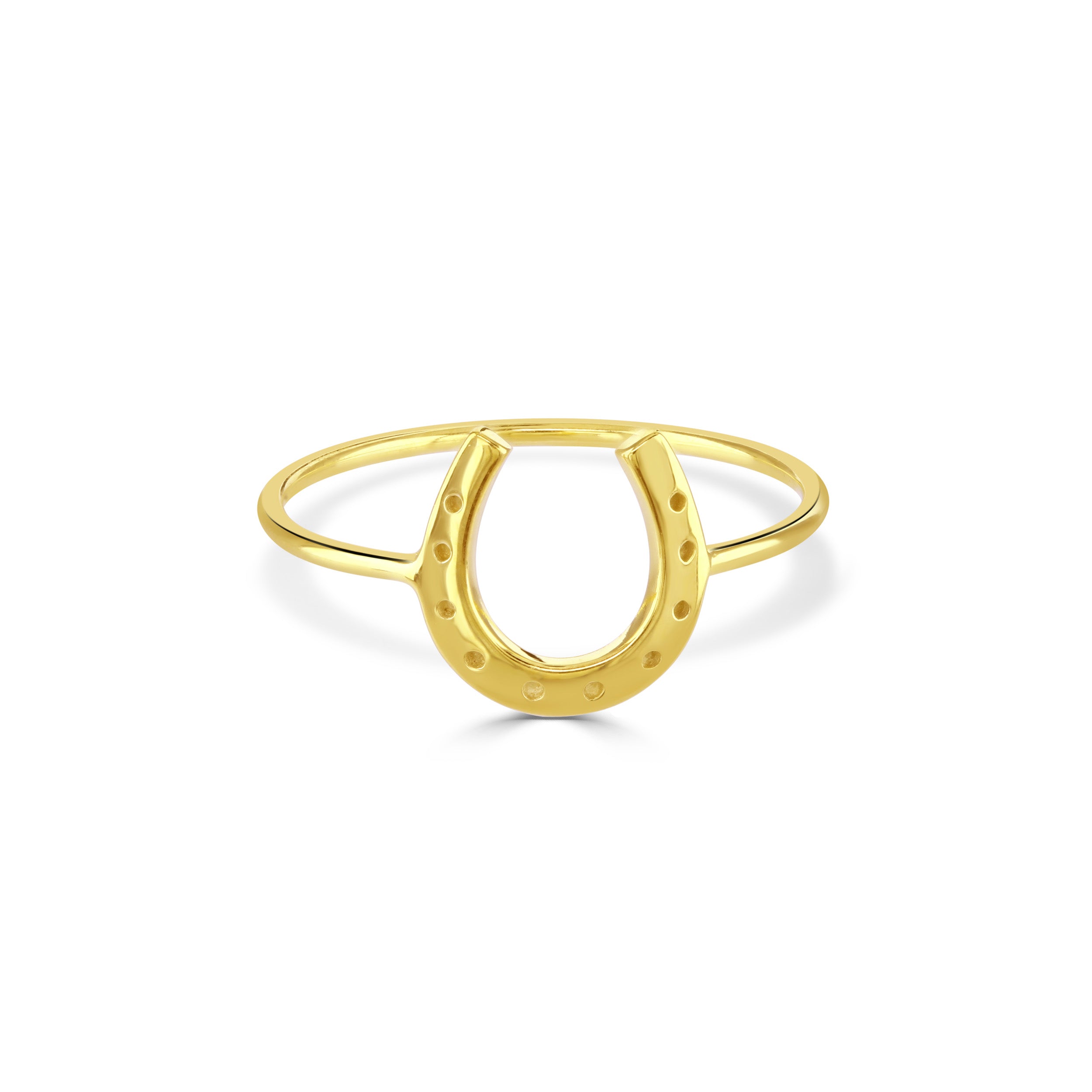 Gold Lucky Horseshoe Ring