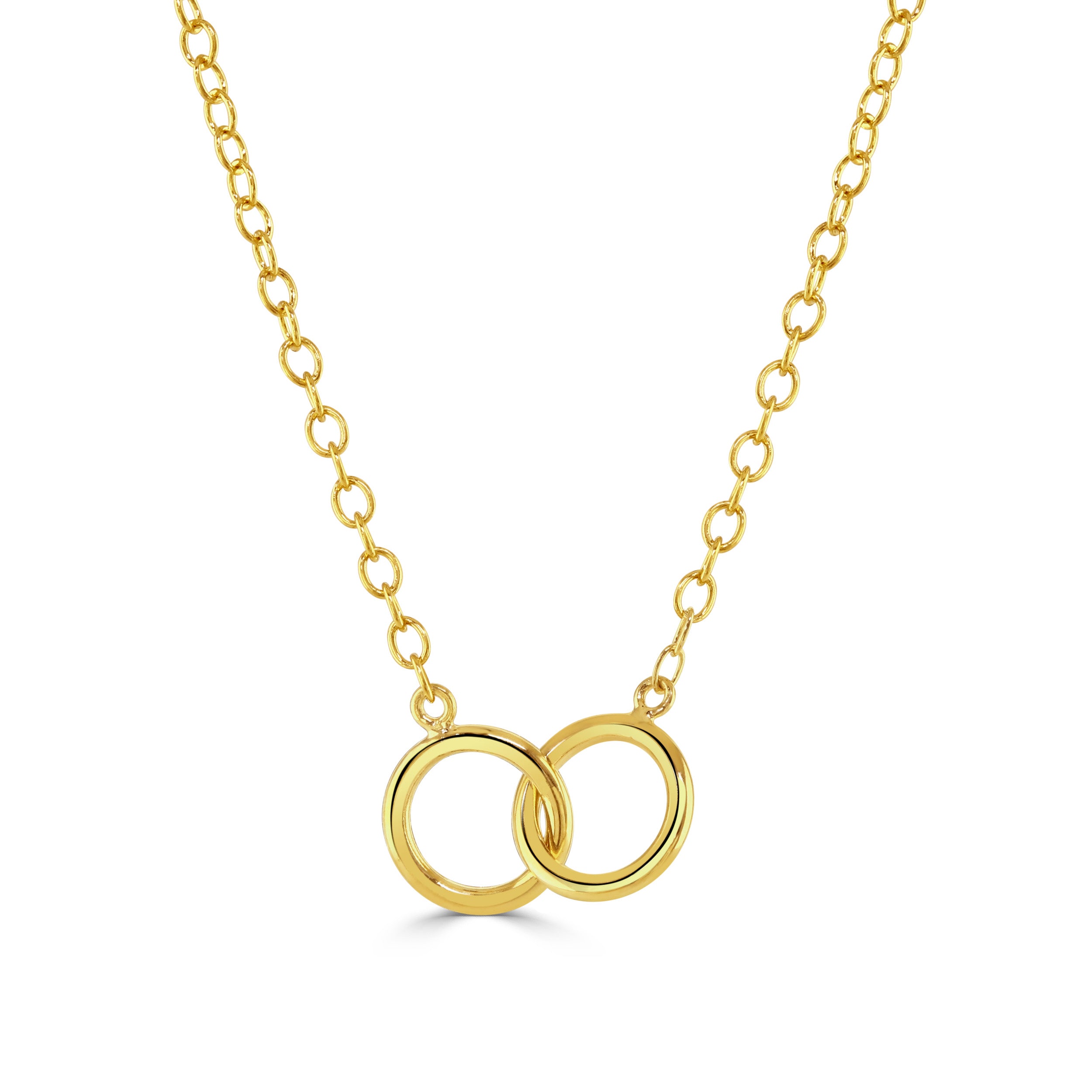 Gold Interlocking link necklace