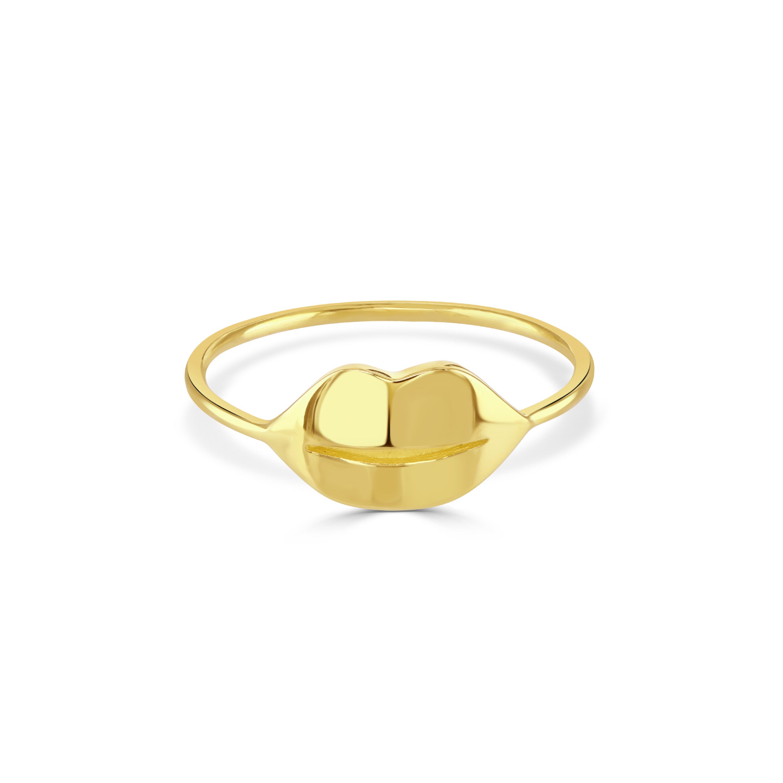 Gold Lips Ring