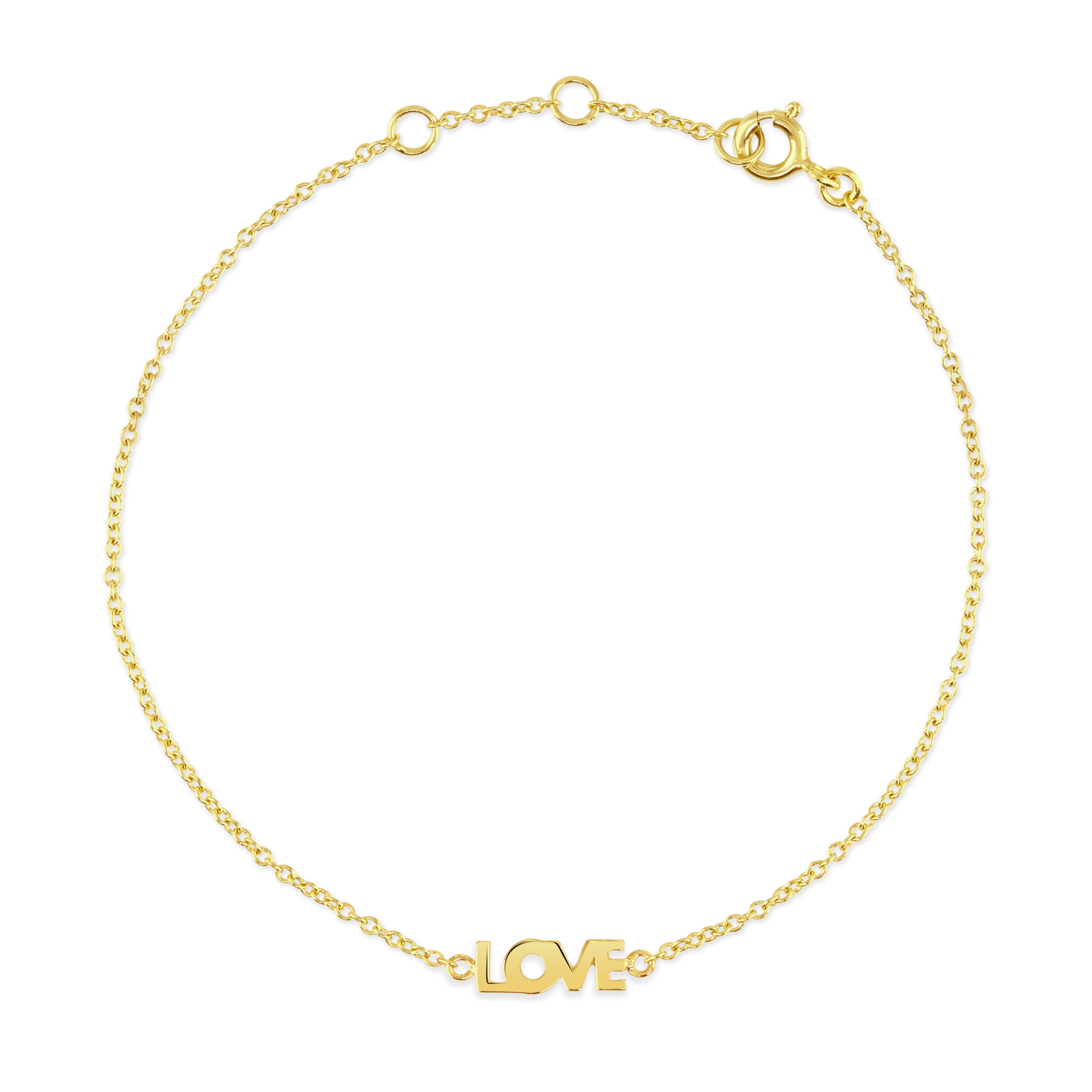 Gold Rachel Stevens Love Bracelet