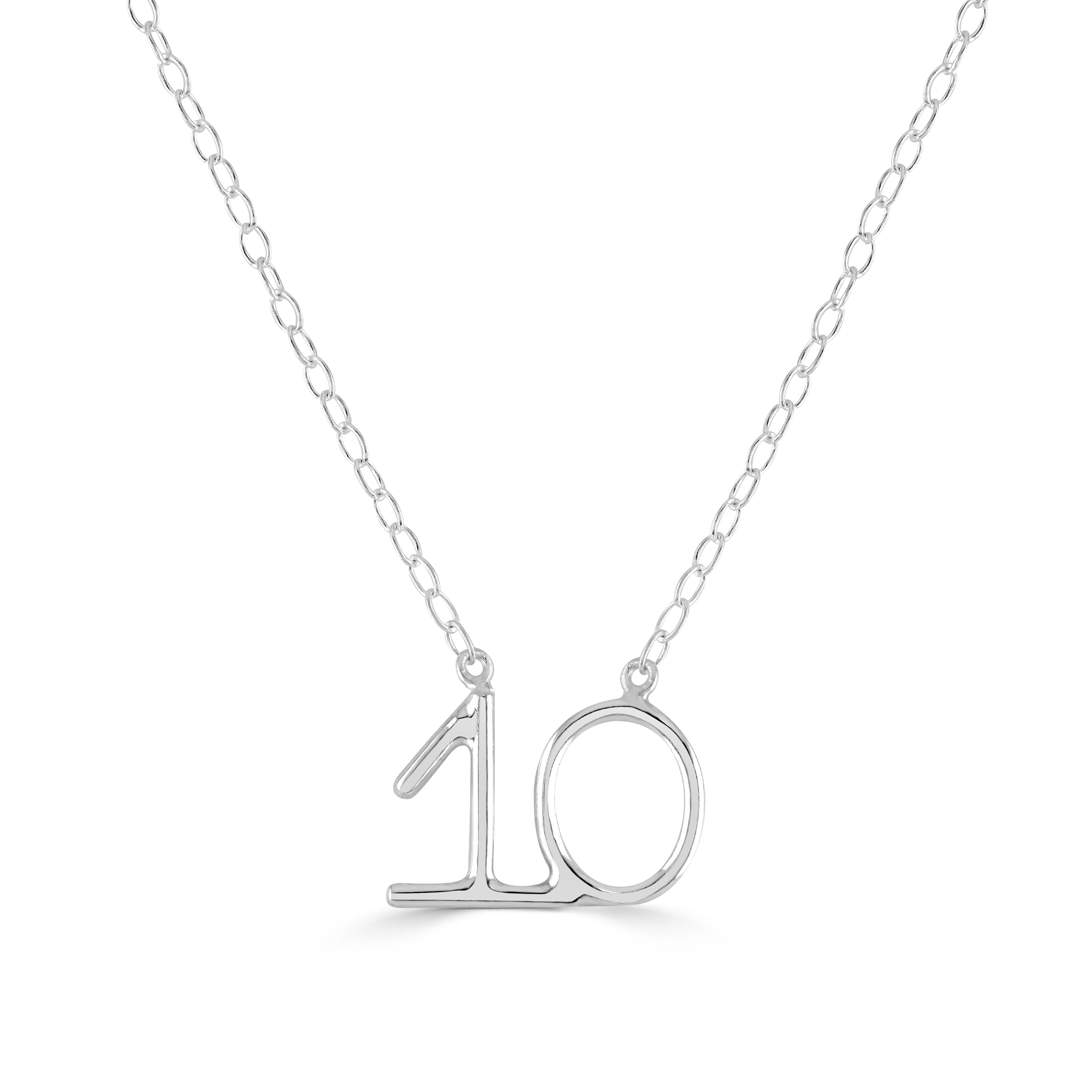 Silver Lucky Number Necklace