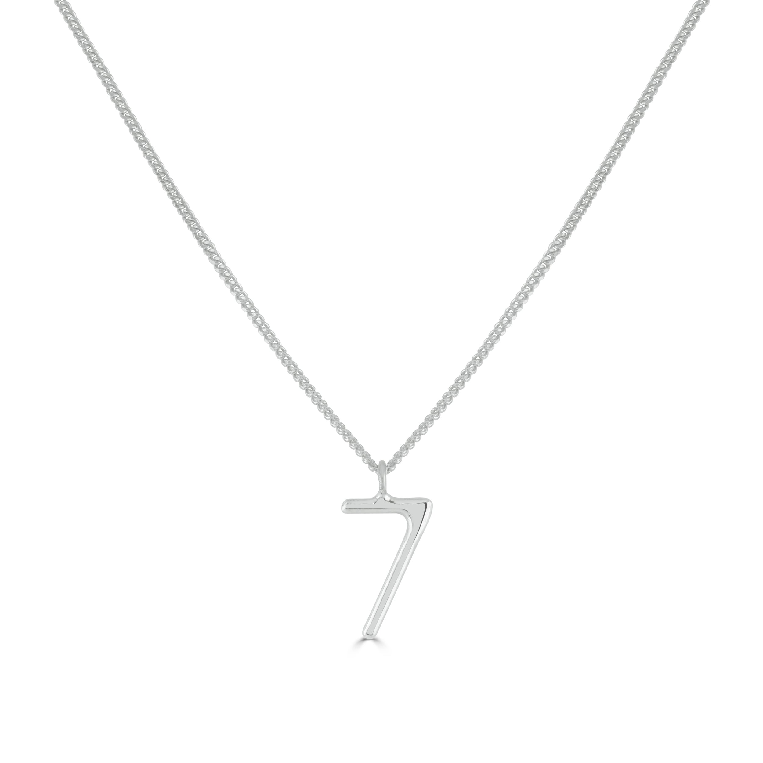 Silver Number 7 Necklace