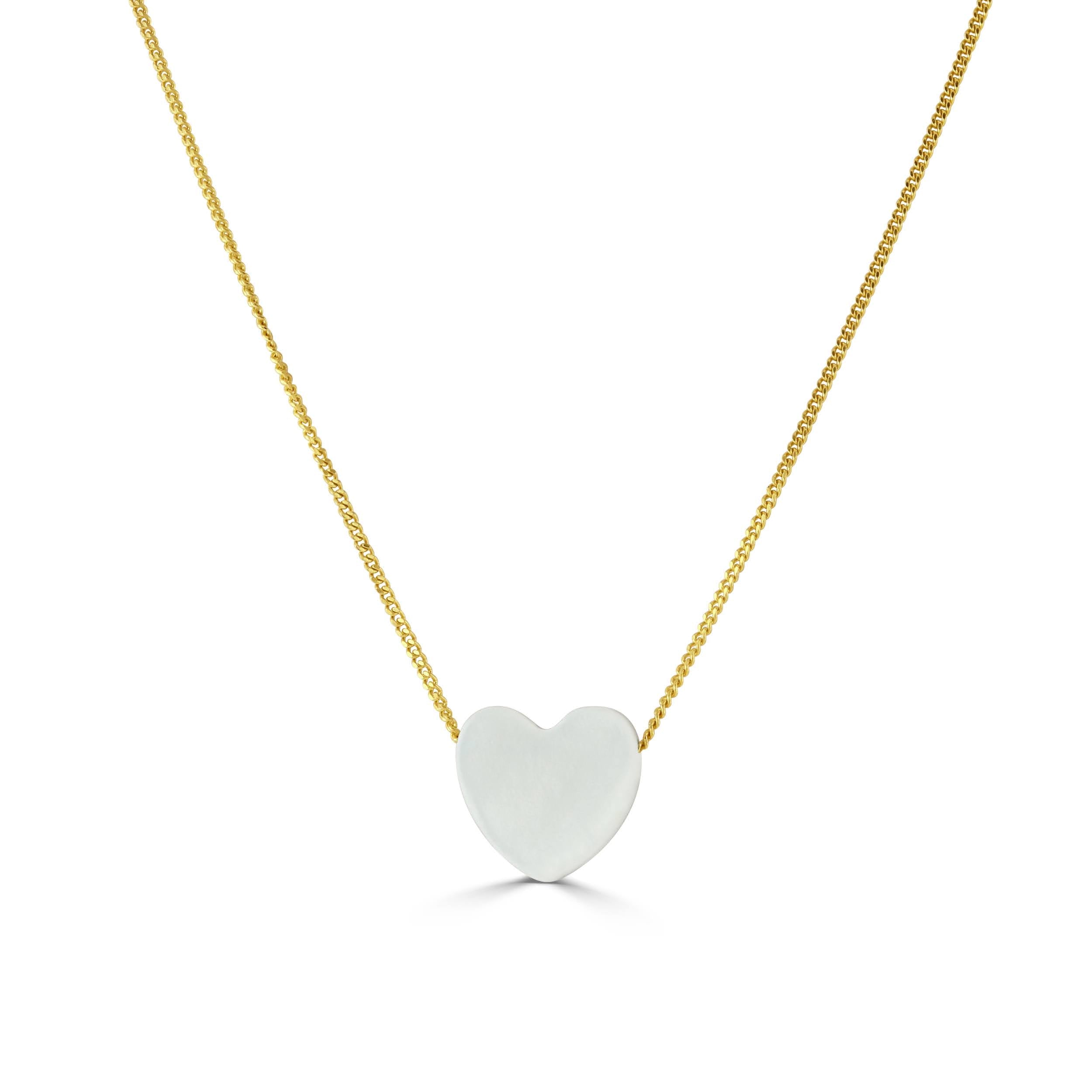 14K Gold Mother buy of Pearl Pendant on Silver Chain