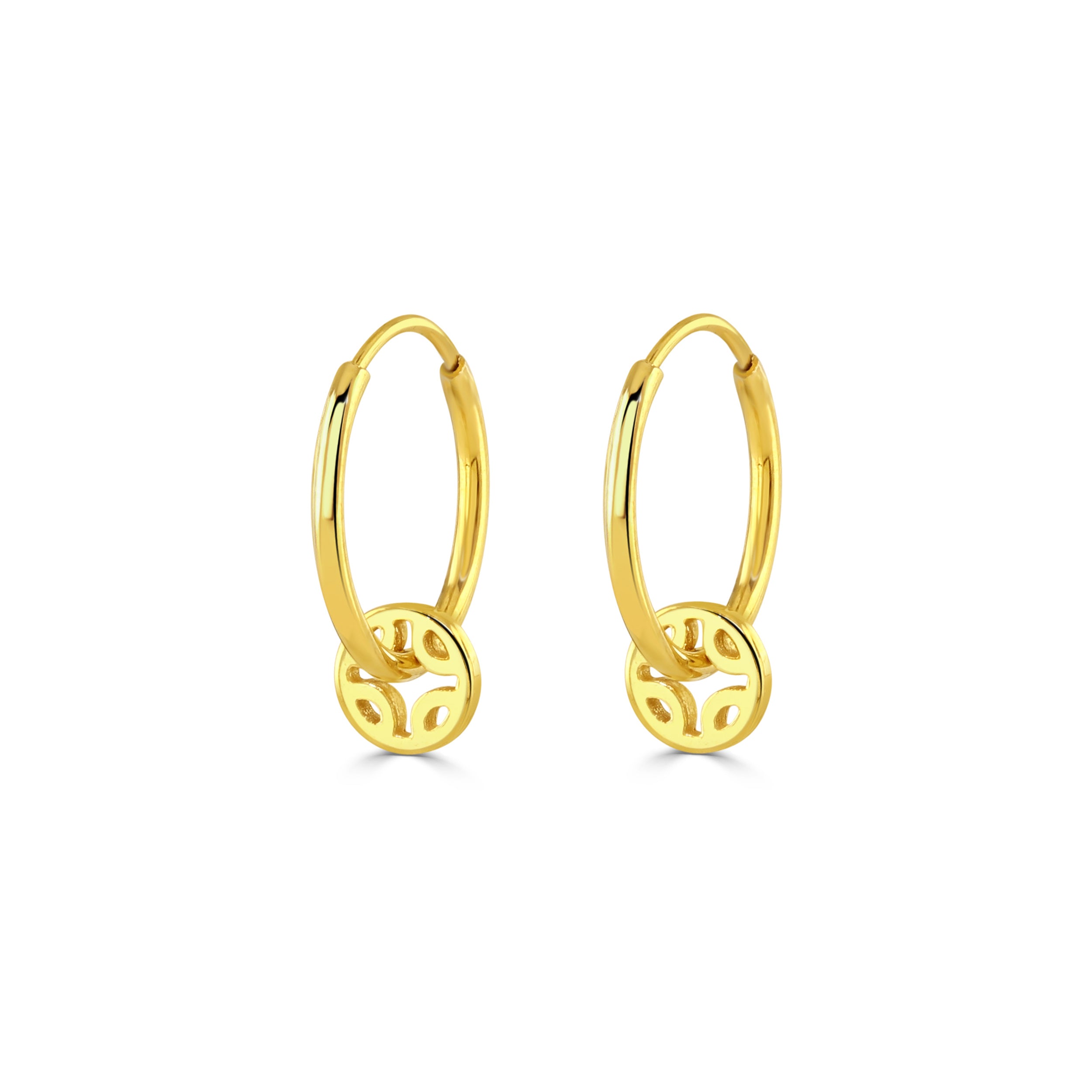 Gold Noon Hoop Earrings