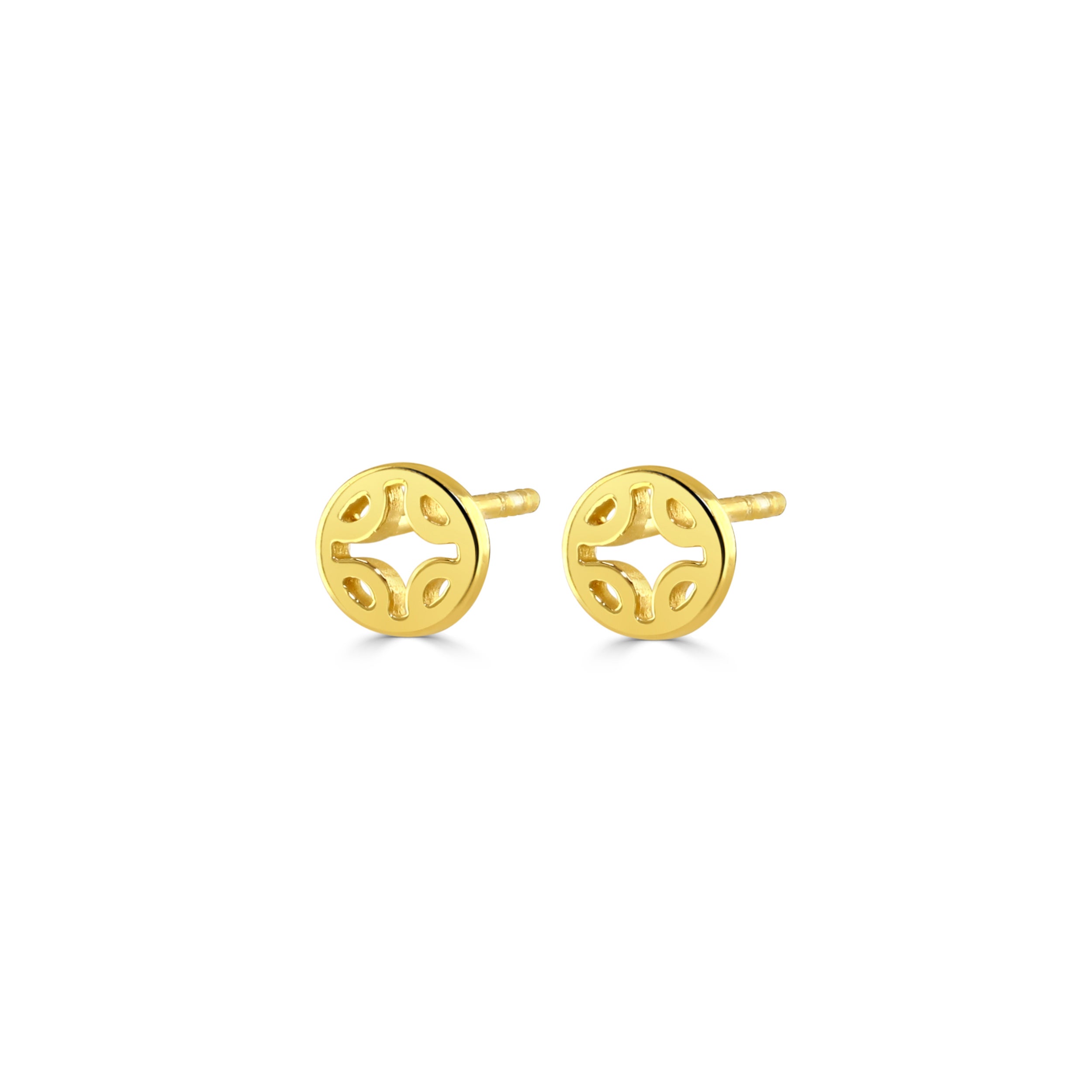 Gold Noon Stud Earrings