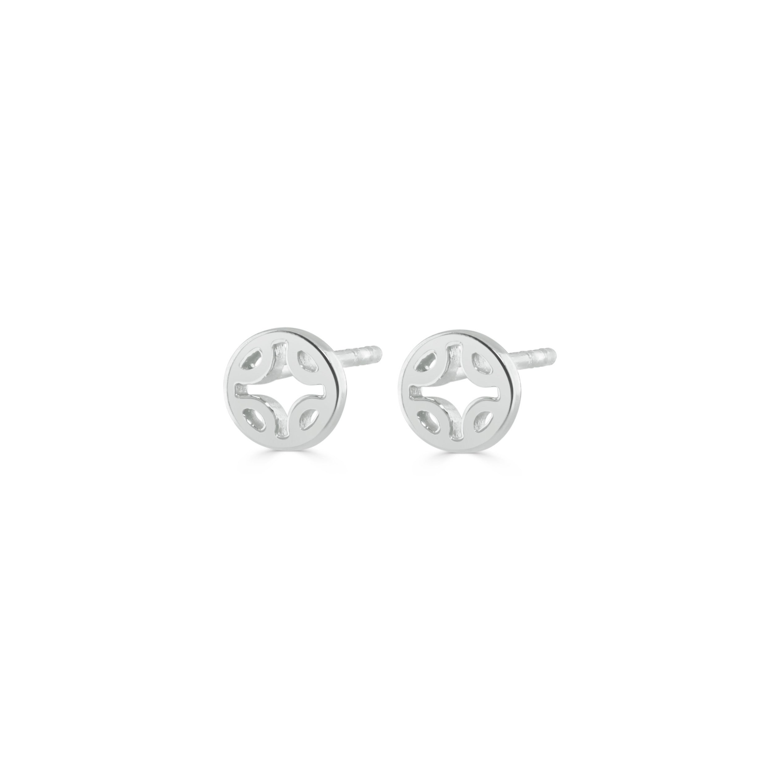 Silver Noon Stud Earrings
