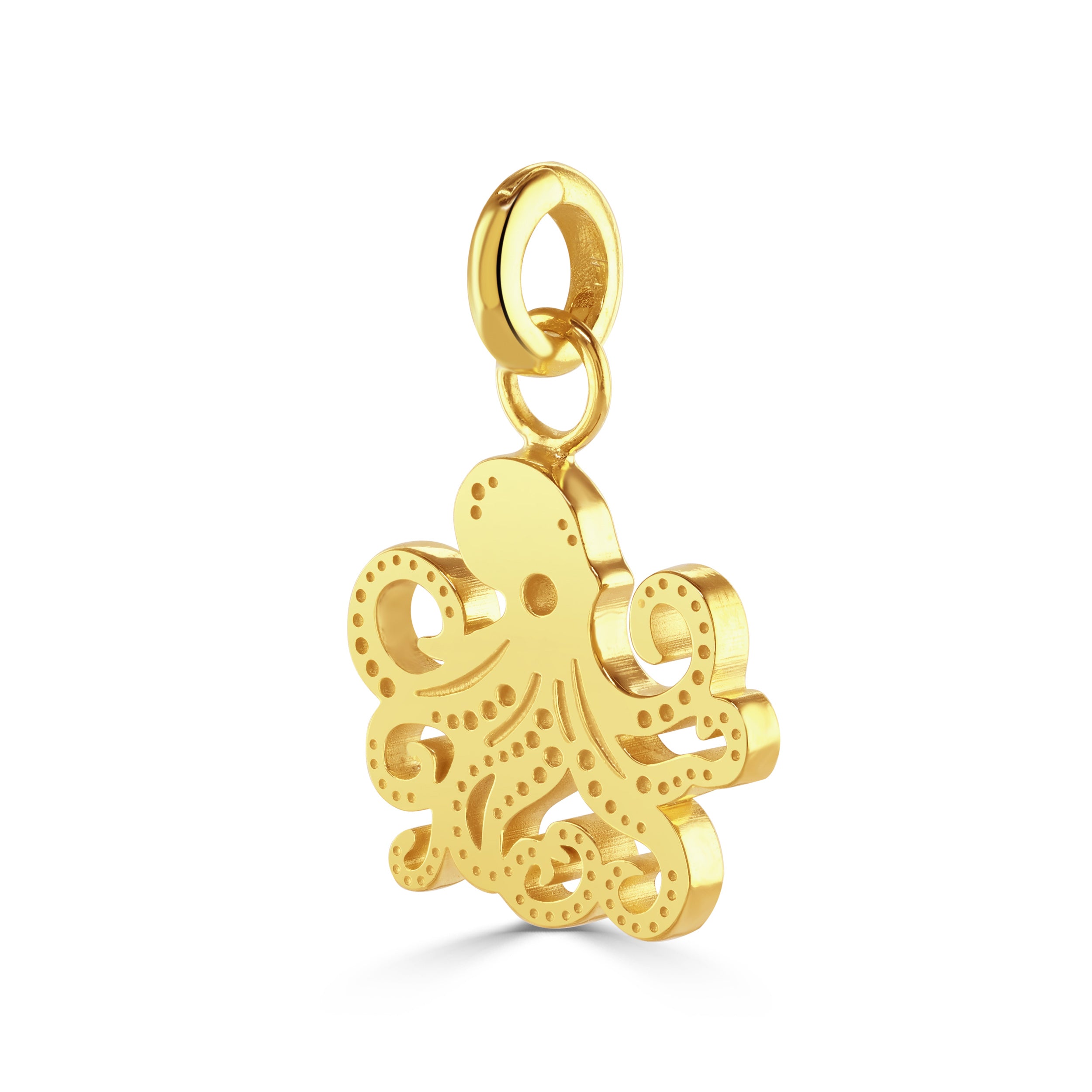Gold Ocean Octopus Charm