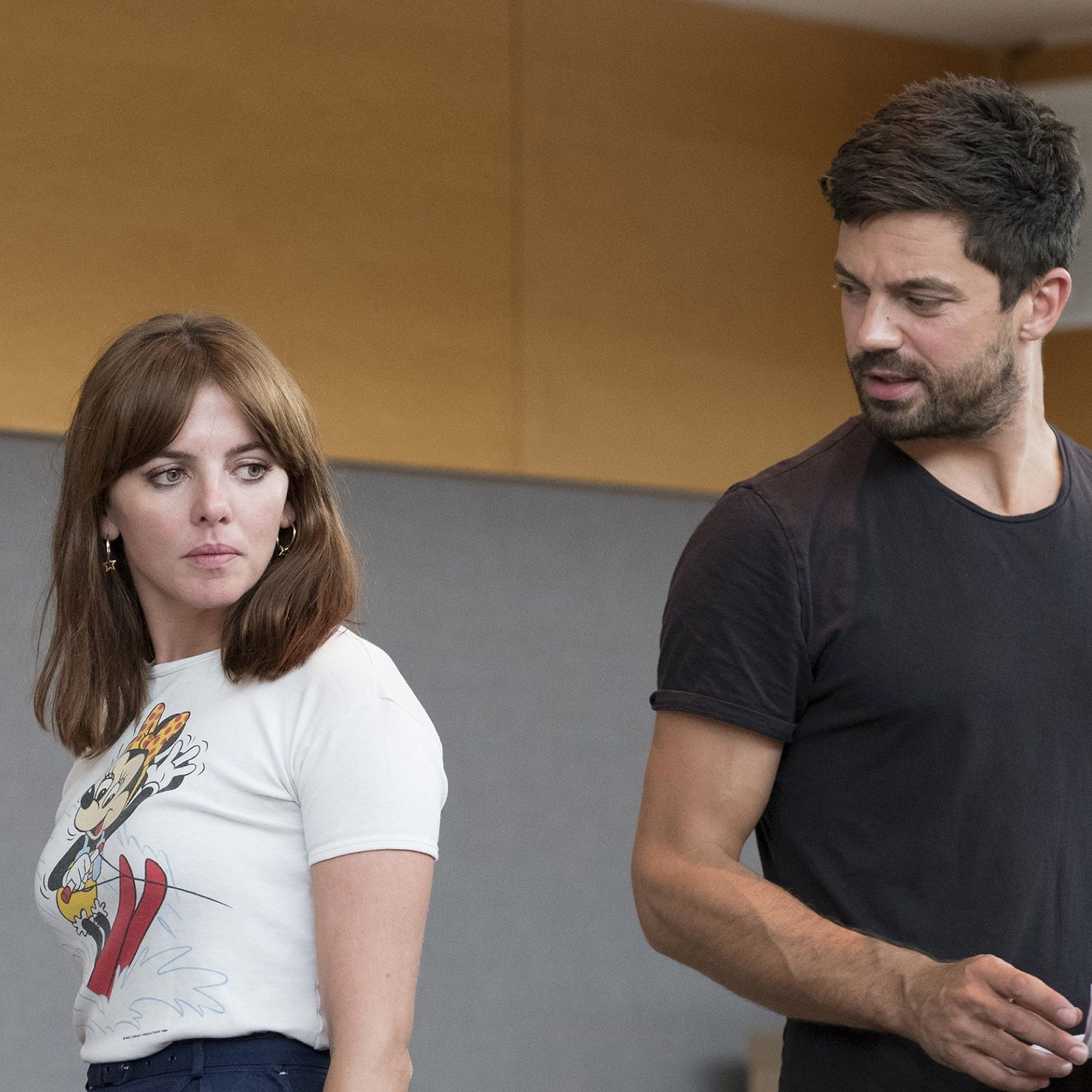 Ophelia Lovibond wears Star Hoops in gold, with Dominic Cooper