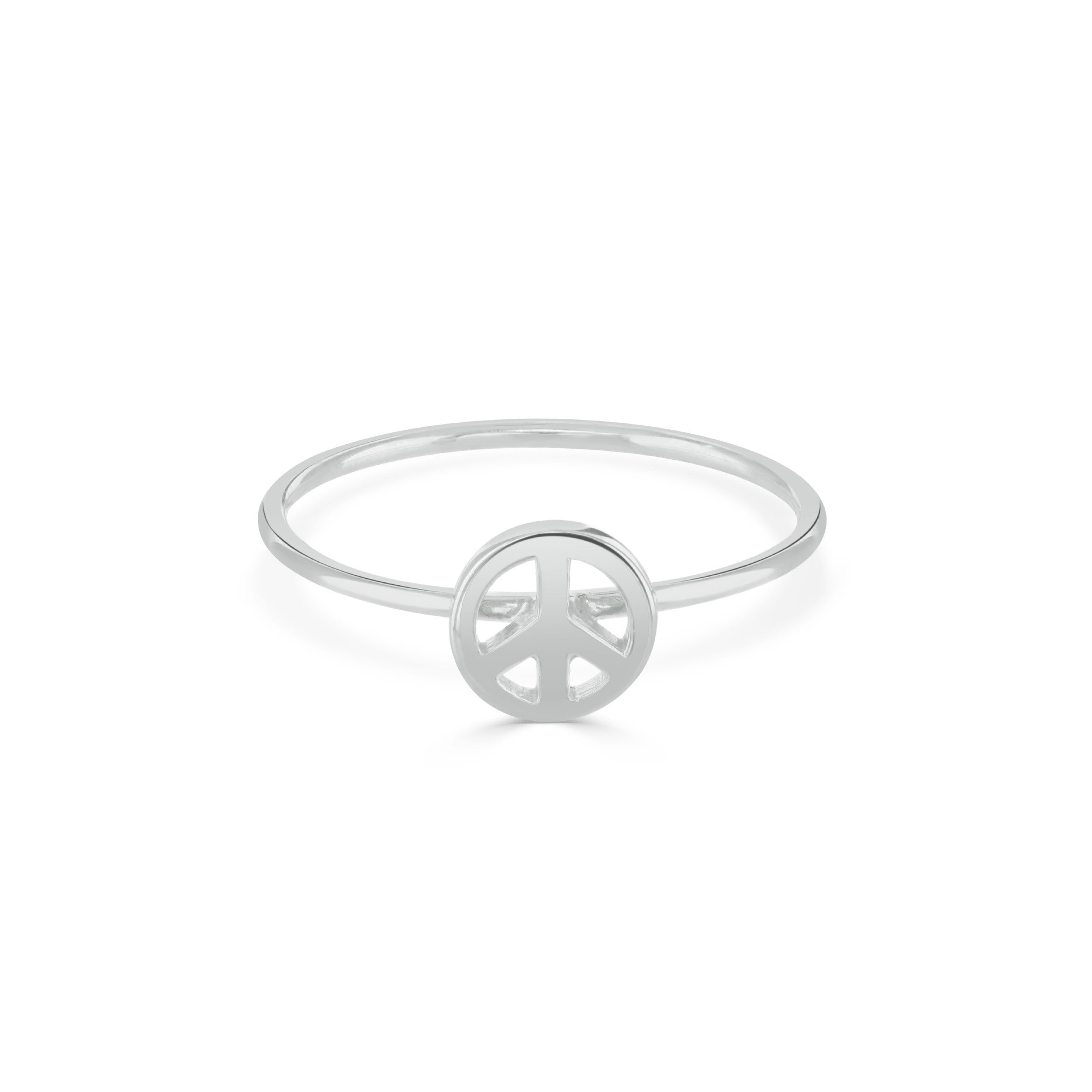 Silver Peace Stacking Ring