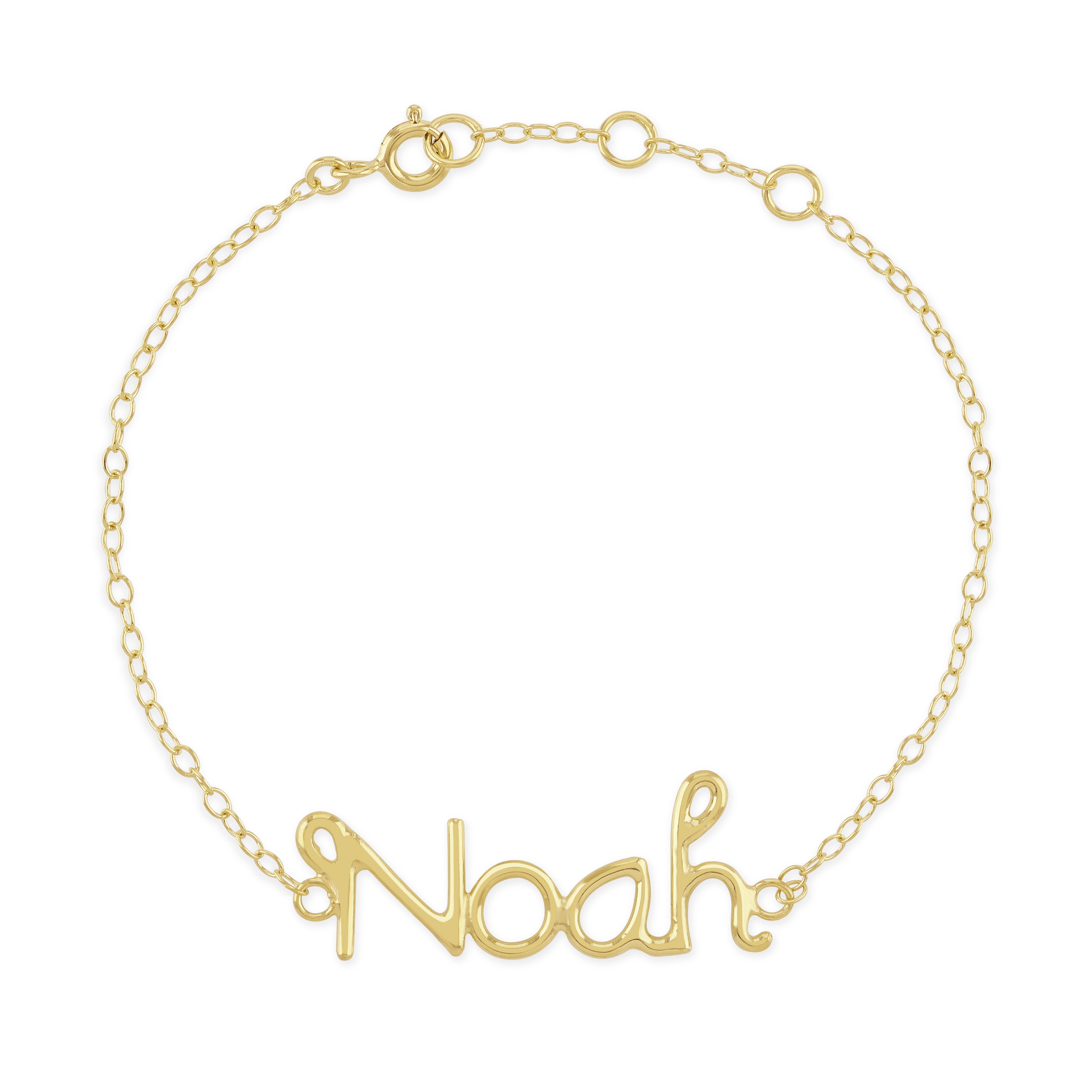 Solid Yellow Gold Personalised Bracelet
