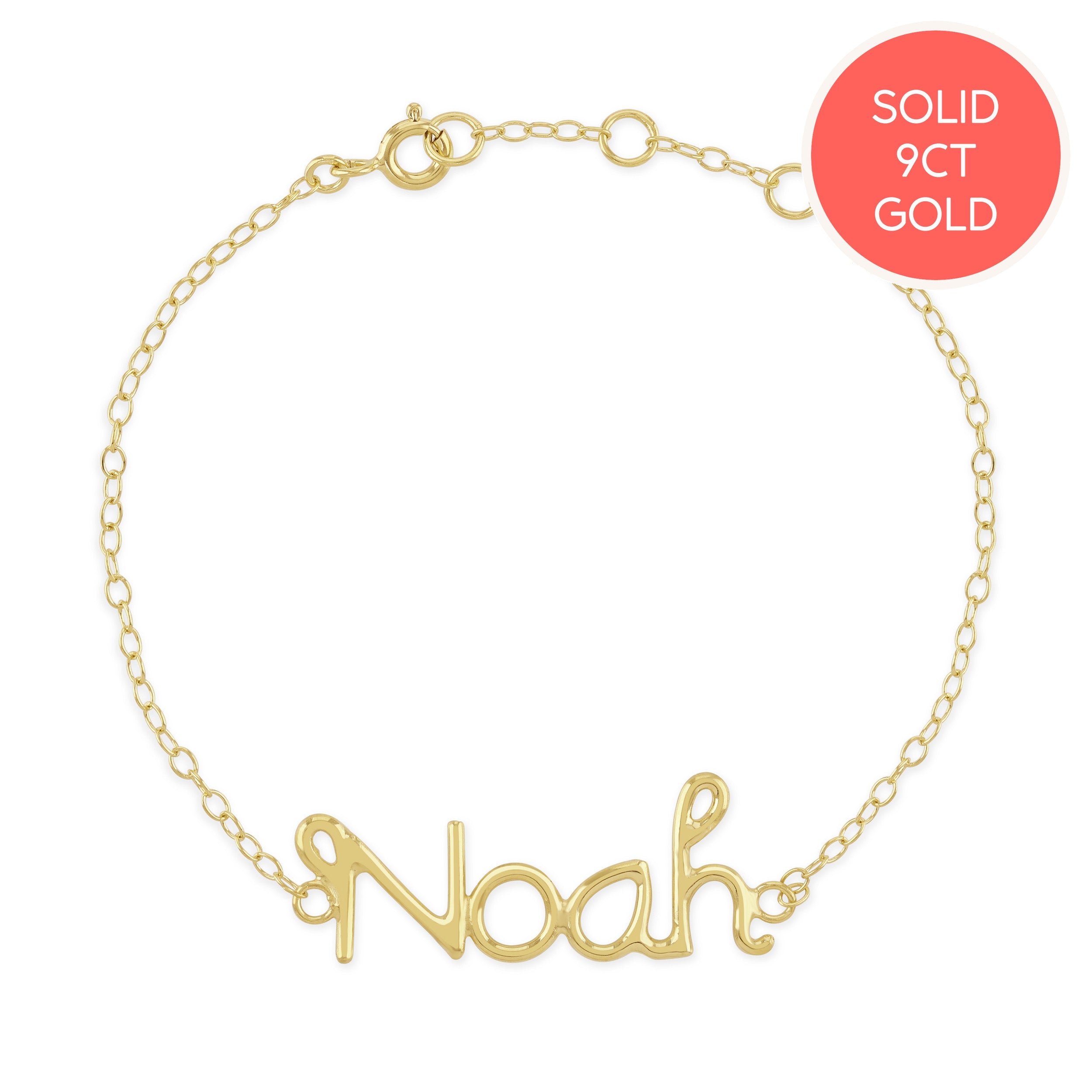 Solid Yellow Gold Personalised Bracelet