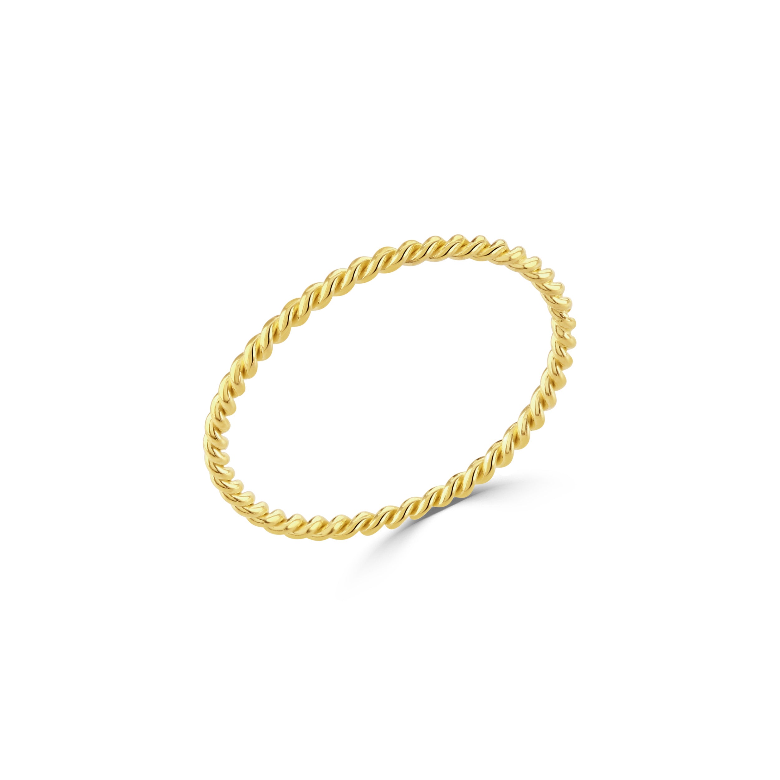 Gold rope twist ring