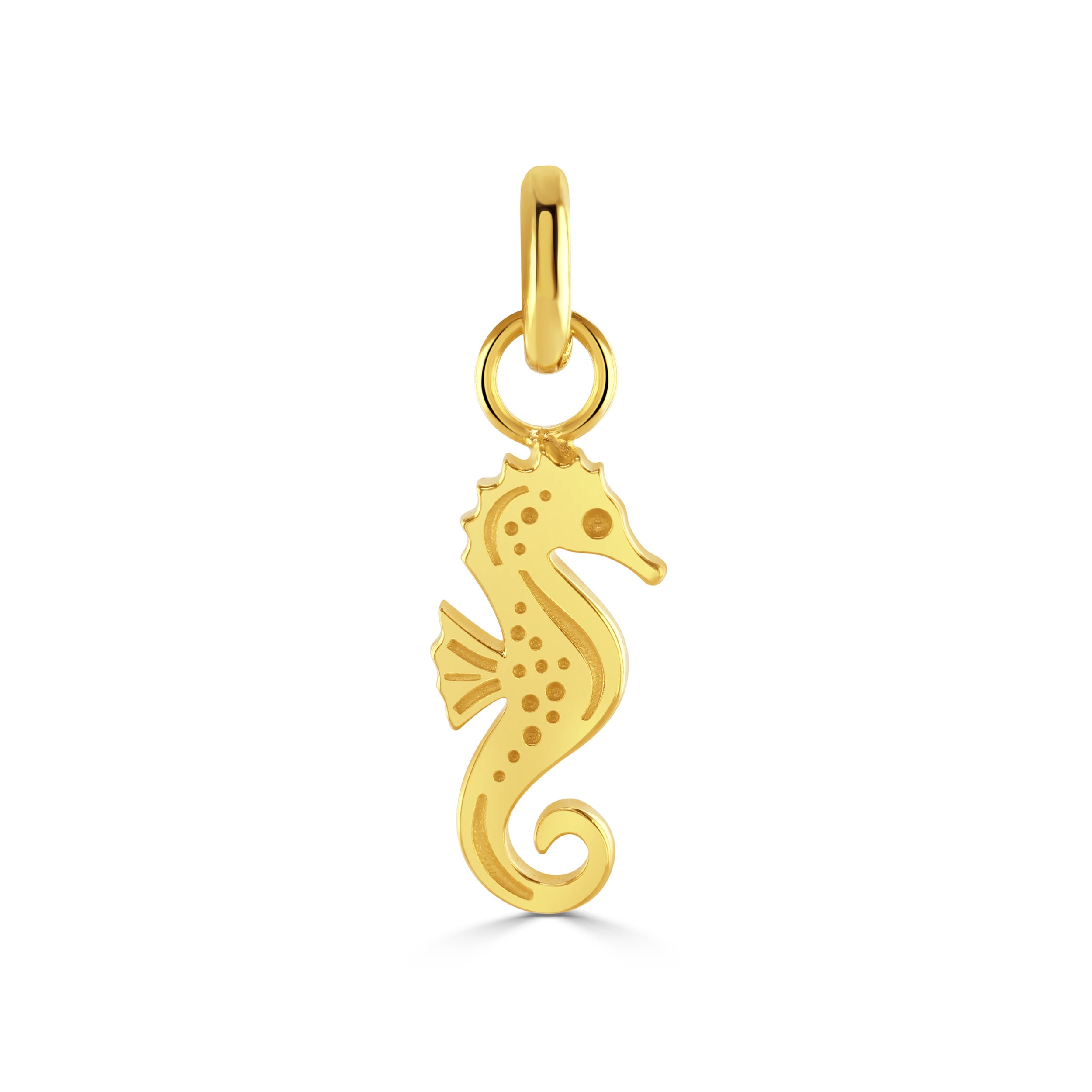 Gold Ocean Seahorse Charm