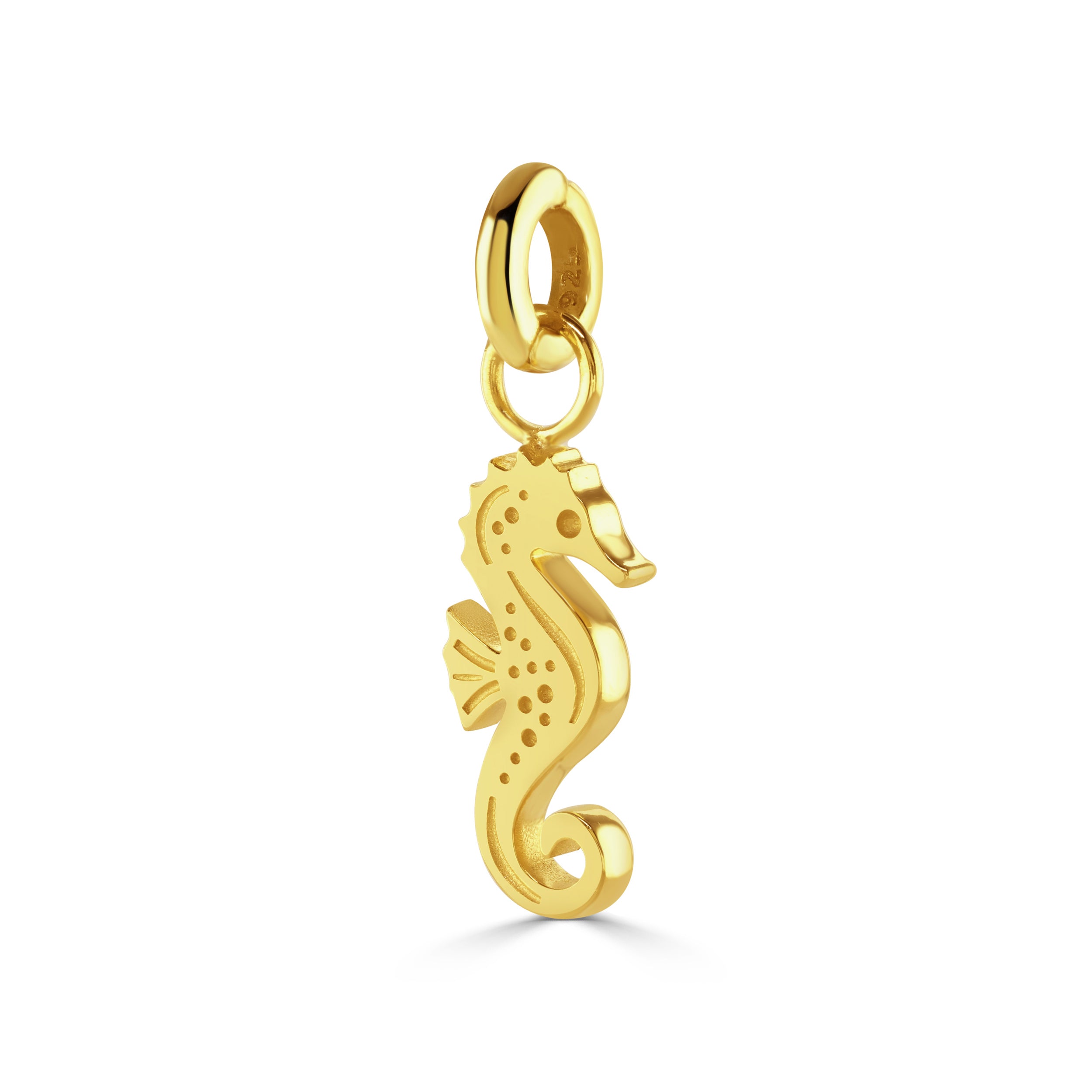 Gold Ocean Seahorse Charm