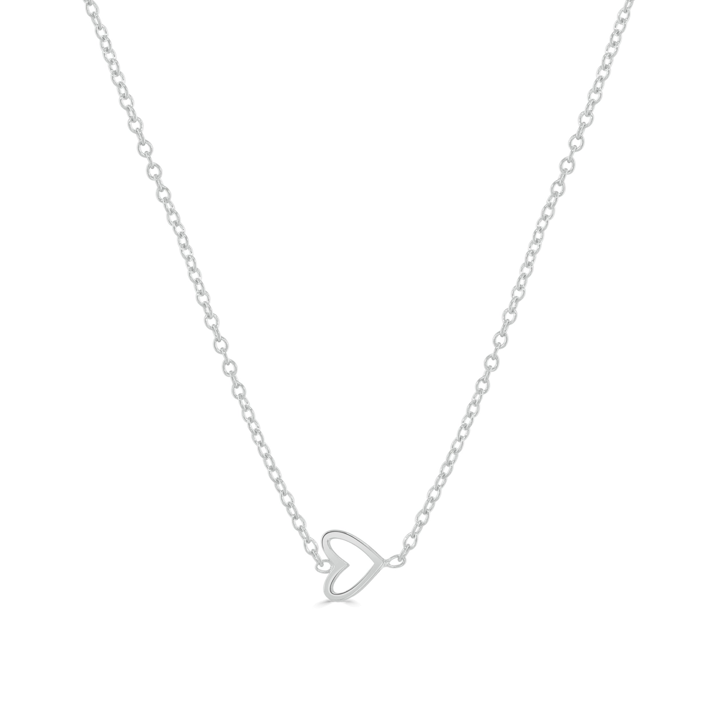 Silver Rachel Stevens Heart Necklace