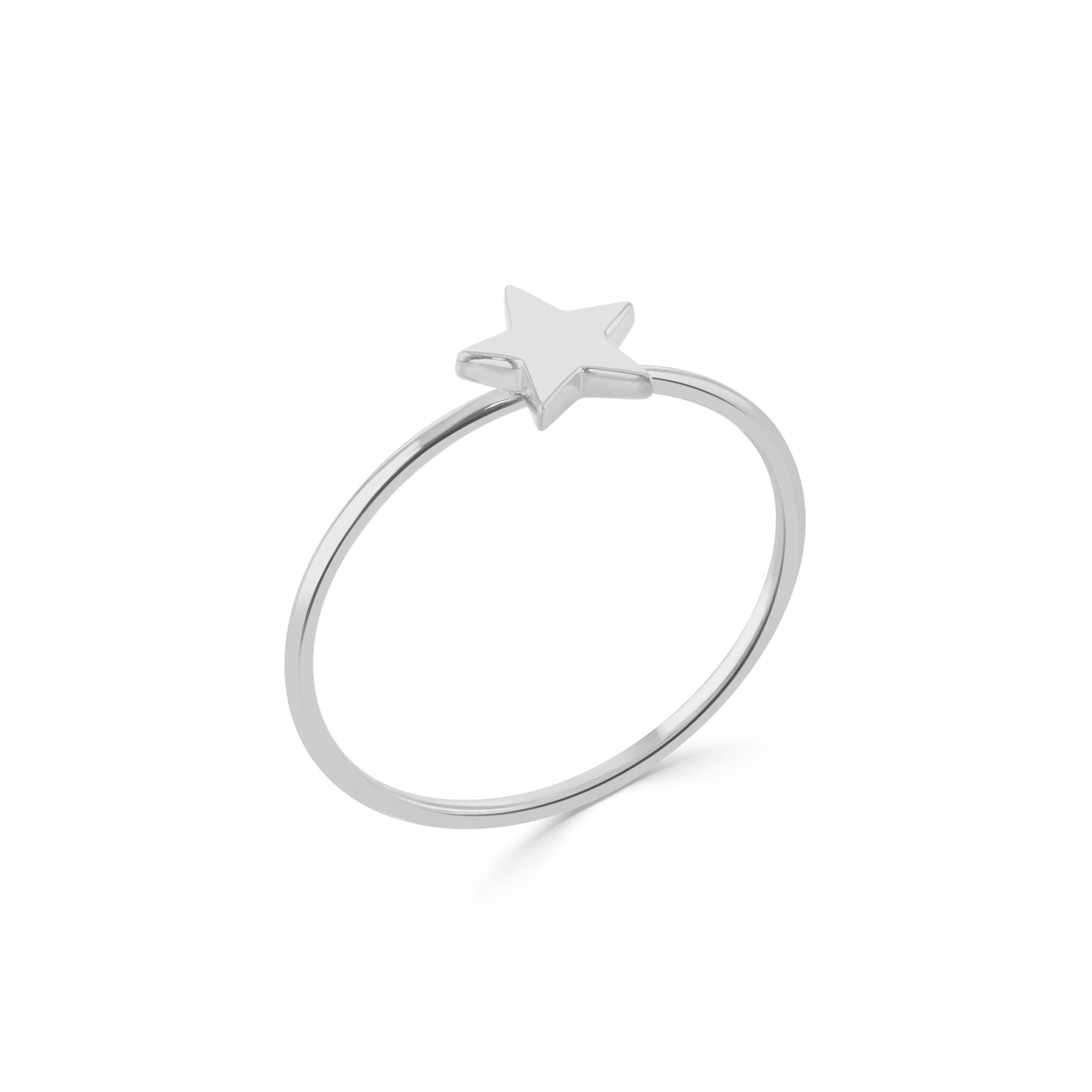 Silver Star Stacking Ring