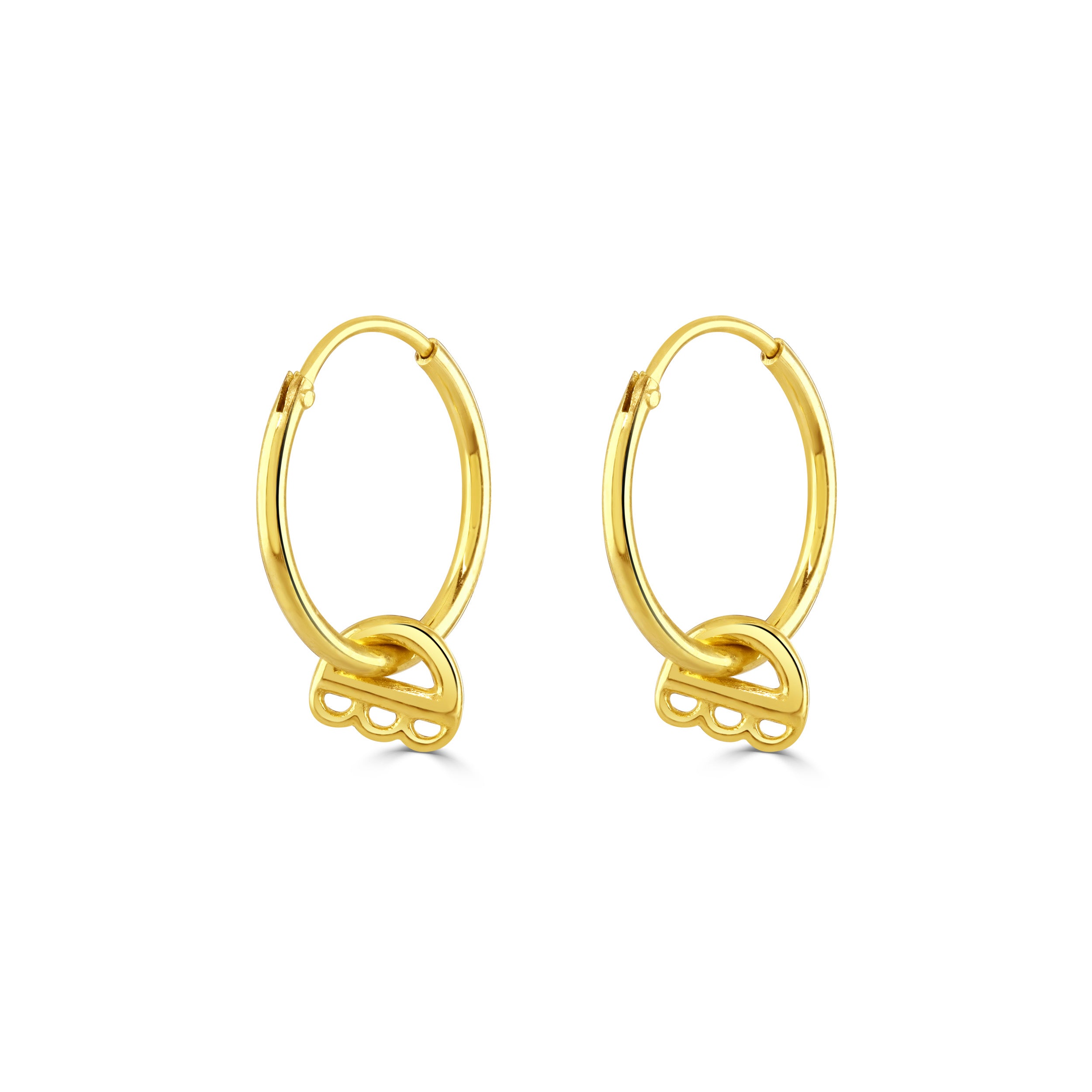 Gold Sunrise Hoop Earrings