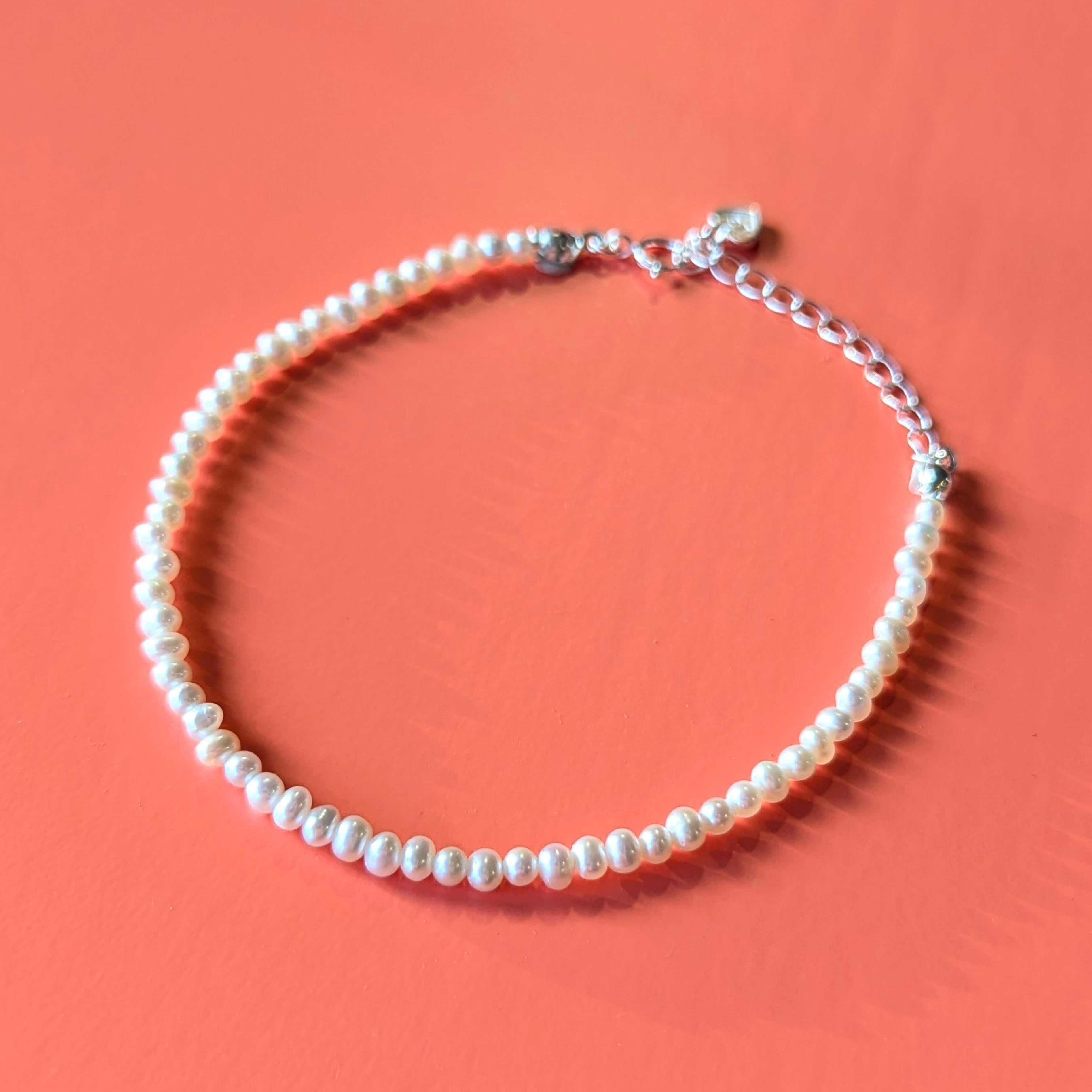 Silver Colour Pop Tiny Seed Pearl Bracelet