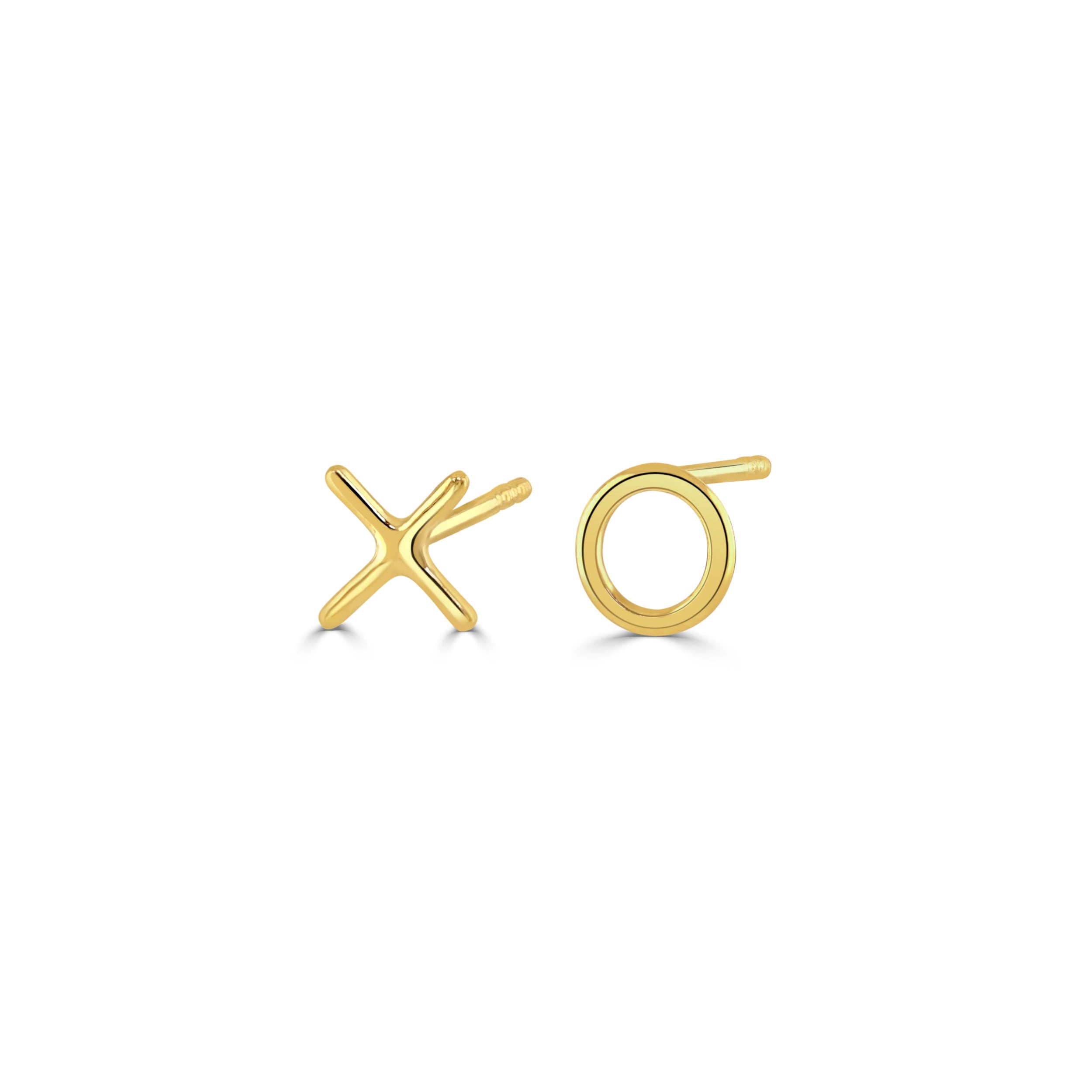 Gold X O Stud Earrings